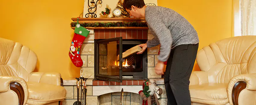 Rusted Metal Fireplace Restoration in Englewood, Colorado